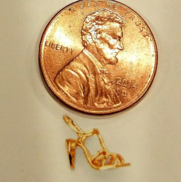 Tiny 14k gold Shoes heels pendant necklace charm - Picture 8 of 12